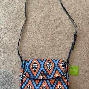 Brand New Vera Bradley Marrakesh Beads Geometric Orange Blue Flap Crossbody Bag